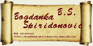 Bogdanka Spiridonović vizit kartica